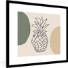 MuchoWow® Gerahmtes Poster Obst - Pastell - Ananas 40x40 cm Produktbild-Vorschau 1