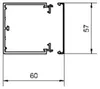 Hager Leitungsführungskanal LF6006009016 PVC LF 60x60mm Produktbild-Vorschau 3