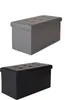 Two storage ottomans, one gray and one black, are shown against a white background. Náhľad obrázku produktu