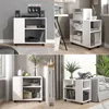 Stolik kawowy Vicco Marian Biały 70 x 36.6 cm z kółkami, Podgląd zdjęcia produktu 6