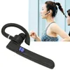 A collage showing a black Bluetooth earphone with a digital display and a woman running on a treadmill wearing a similar earphone. Náhľad obrázku produktu