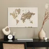 MuchoWow® Poster Weltkarte - Seil - Braun 60x40 cm - Produktbild-Vorschau 3