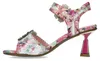 Laura Vita Damen Sandalette Blüten Applikation Produktbild-Vorschau 4
