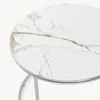 Salontafel 'Aulum', 50 x 70 cm, marmer, wit/zilver Productafbeelding-voorbeeld 7
