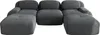 Modulares U-Sofa aus Premium-Cordstoff Grau, rahmenlos ohne Produktbild-Vorschau 4