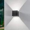Lindby LED-Außenwandlampe Nivar, eckig, schwarz, 10 cm, Produktbild-Vorschau 3