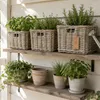 Rattan Pflanzkorb 3er Set – Blumentopf / Übertopf Kubu Grau Produktbild-Vorschau 3