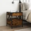 vidaXL Nachttisch mit Infinity-LED Räuchereiche 40x40x51 cm Produktbild-Vorschau 4