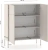 Selsey Derriva - Highboard mit geriffelten Fronten, Produktbild-Vorschau 5