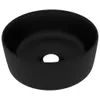 vidaXL Lavabo de luxe Rond Mat Noir 40x15 cm Céramique Voir les images du produit 1