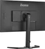The back of a black computer monitor with its stand. Produktbild-Vorschau