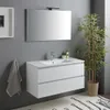 Badmöbel-Set aus Spiegel mit Lampe, Unterschrank und Produktbild-Vorschau 1