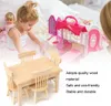 1:12 Domeček pro panenky Miniaturní simulovaná stolní židle Náhled obrázku produktu 4