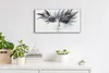 Wandbild Leinwand Bilder Wanduhr 60x30 Foto Bild Federn um Produktbild-Vorschau 3