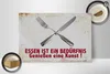 Holzschild Spruch 30x20cm Essen ist ein Bedürfnis Kunst Produktbild-Vorschau 2