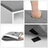 Collage showing details of a shoe bench, including its cushioned top, interior, and folding mechanism. Produktbild-Vorschau