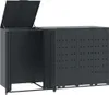 vidaXL Mülltonnenbox für 3 Tonnen Anthrazit 207x79x117 cm Produktbild-Vorschau 1