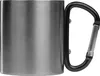 Doppelwandige Tasse aus Edelstahl mit Karabinerhaken / Produktbild-Vorschau 2