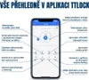 A smartphone displaying the TTLock application interface, with various features of the app highlighted by callout lines and text. Náhľad obrázku produktu