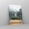 Bilder auf glas - Einteilig - Berge See Boot - 70x100cm - Produktbild-Vorschau 4