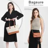OKWISH Dámská kabelková sada 4 ks, hnědo-bílá, elegantní Náhled obrázku produktu 9