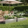 vidaXL Vasi da giardino, 2 pezzi, argento, 100 x 20 x 20 cm Anteprima dell’immagine prodotto 2