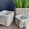 Rattan Pflanzkorb Set 3 Stück Natur – Übertopf / Blumentopf Produktbild-Vorschau 12