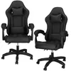 Two black gaming chairs are shown against a white background. Voir les images du produit