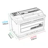 A line drawing of a car battery with dimensions indicated. Podgląd zdjęcia produktu