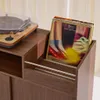 sweeek - Vintage Schallplattenschrank mit Holzdekor und Produktbild-Vorschau 4