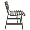 A side view of a gray metal garden bench against a white background. Podgląd zdjęcia produktu