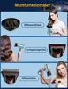 Collage showing different attachments for a hairdryer and people using them. Produktbild-Vorschau