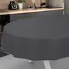 Tischdecke Textil-Optik UNI Anthrazit Oval 180x140cm mit Produktbild-Vorschau 1