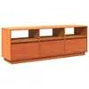 TV-Schrank Wachsbraun 140x37x50 cm Massivholz Kiefer Produktbild-Vorschau 1