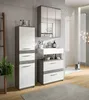 Badezimmer Midischrank "Bailey" weiß Hochglanz und grau Produktbild-Vorschau 5