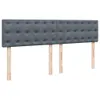 Boxspringbett mit Matratze Dunkelgrau 200x200 cm Samt Produktbild-Vorschau 9