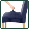 Stuhlhusse Stretch Dunkelblau - Samt - 4 Stück - Universal Produktbild-Vorschau 5