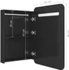 vidaXL LED-Bad-Spiegelschrank Glänzendes Schwarz 60x11x80 Produktbild-Vorschau 7