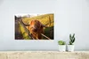 MuchoWow® Poster Scottish Hochlandrind - Zaun - Gras 30x20 Produktbild-Vorschau 5