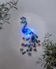 LED Solar Wanddeko PFAU - 6 kaltweiße LED - H: 52cm - Produktbild-Vorschau 7