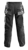 A pair of black work pants with multiple pockets. Voir les images du produit