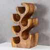 levandeo Weinflaschenhalter Akazie 50cm Hoch Akazienholz Produktbild-Vorschau 5