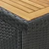 vidaXL 3-tlg. Bar-Set Poly Rattan Schwarz Produktbild-Vorschau 5