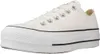 A single white Converse Chuck Taylor All Star Lift Ox platform sneaker is shown from a side angle against a white background. Voir les images du produit