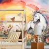 Muralo Selbstklebende Fototapete für Kinder EINHORN Blumen Produktbild-Vorschau 9
