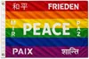 Bandiera Peace 7 lingue 90 x 150 cm con 2 occhielli Peso Anteprima dell’immagine prodotto 2
