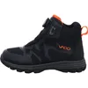 A side view of a black hiking boot with orange accents. Anteprima dell’immagine prodotto