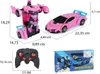 Auto Robot RC 2 in 1 Rosa telecomandato funzione drift luci Anteprima dell’immagine prodotto 3