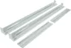 Several white metal mounting frames for LED panels are arranged diagonally on a white background. Produktbild-Vorschau