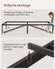 An illustration showing the assembly steps for a bed frame. Produktbild-Vorschau